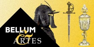 Banner zur Ausstellung in Brüssel "Bellum & Artes"