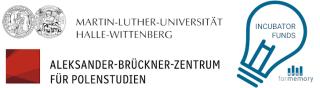 Logos Martin-Luther-Universität Halle-Wittenberg, Alexander-Brückner-Zentrum für Polenstudien und Incubator Funds der NFDI for Memory