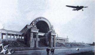 Das Projekt des Sozialistischen Stadtstadions Uralmasch. 1930er Jahre. Arch. P.V. Oranskij.