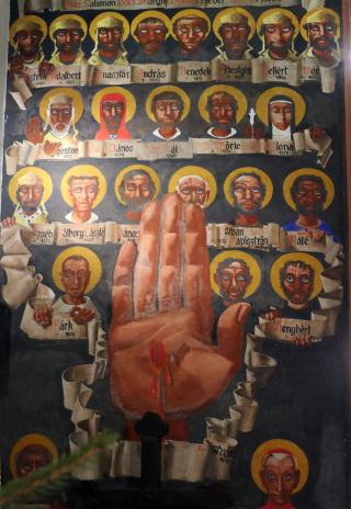 Fresko in der Kirche von Jászszentandrás