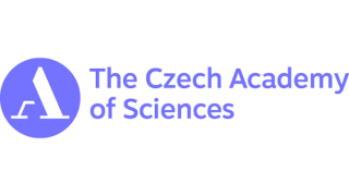 Blaues rundes Logo mit stilisiertem weißem Buchstaben A und Text 'The Czech Academy of Sciences' in Blau.