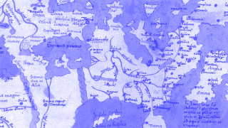 Mappa mundi Cicensis (detail), monastery library of Zeitz, Hist. Fol. 497