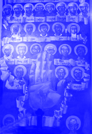 Fresko in der Kirche von Jászszentandrás