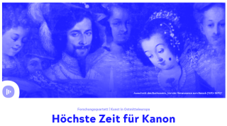 Ausschnitt eines historischen Gemäldes mit mehreren Personen in barocker Kleidung und Schmuck, darunter eine Frau mit Perlenkette und Diadem