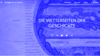 Einblick in die digitale Ausstellung »Die Wetterseiten der Geschichte«