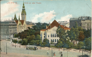 Historische Postkarte von Leipzig